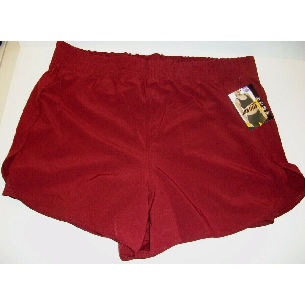New Women's Avia Running Shorts, Bike Liner, SZ XXL, Red Burgundy Maroon